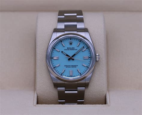 rolex oyster perpetual tiffany prezzo|rolex tiffany blue 36mm price.